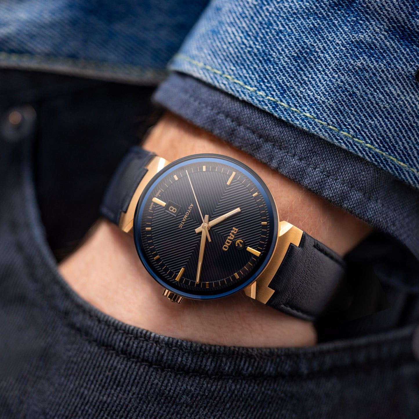 Rado Florence Automático PVD Rosa, Carátula Negra — Caballero
