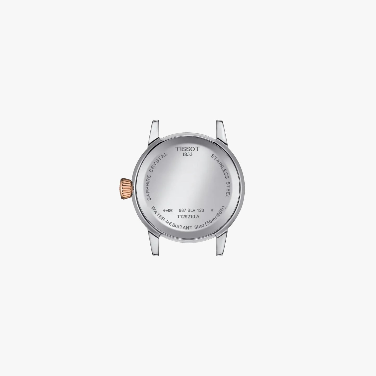 Tissot Classic Dream, Bicolor PVD Rosa, Carátula Blanca — Dama
