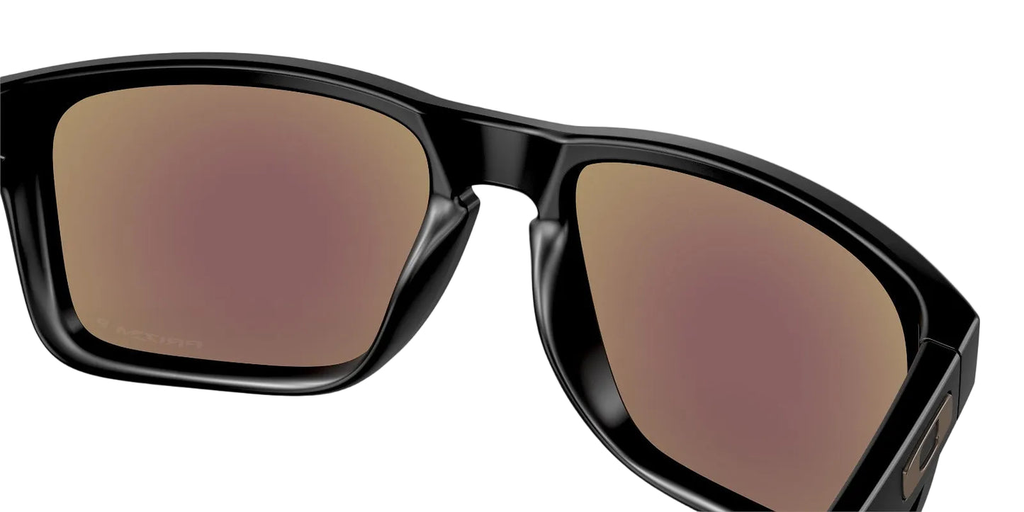 Oakley Lentes de Sol, Marco Negro Pulido, Espejo Sapphire — Unisex