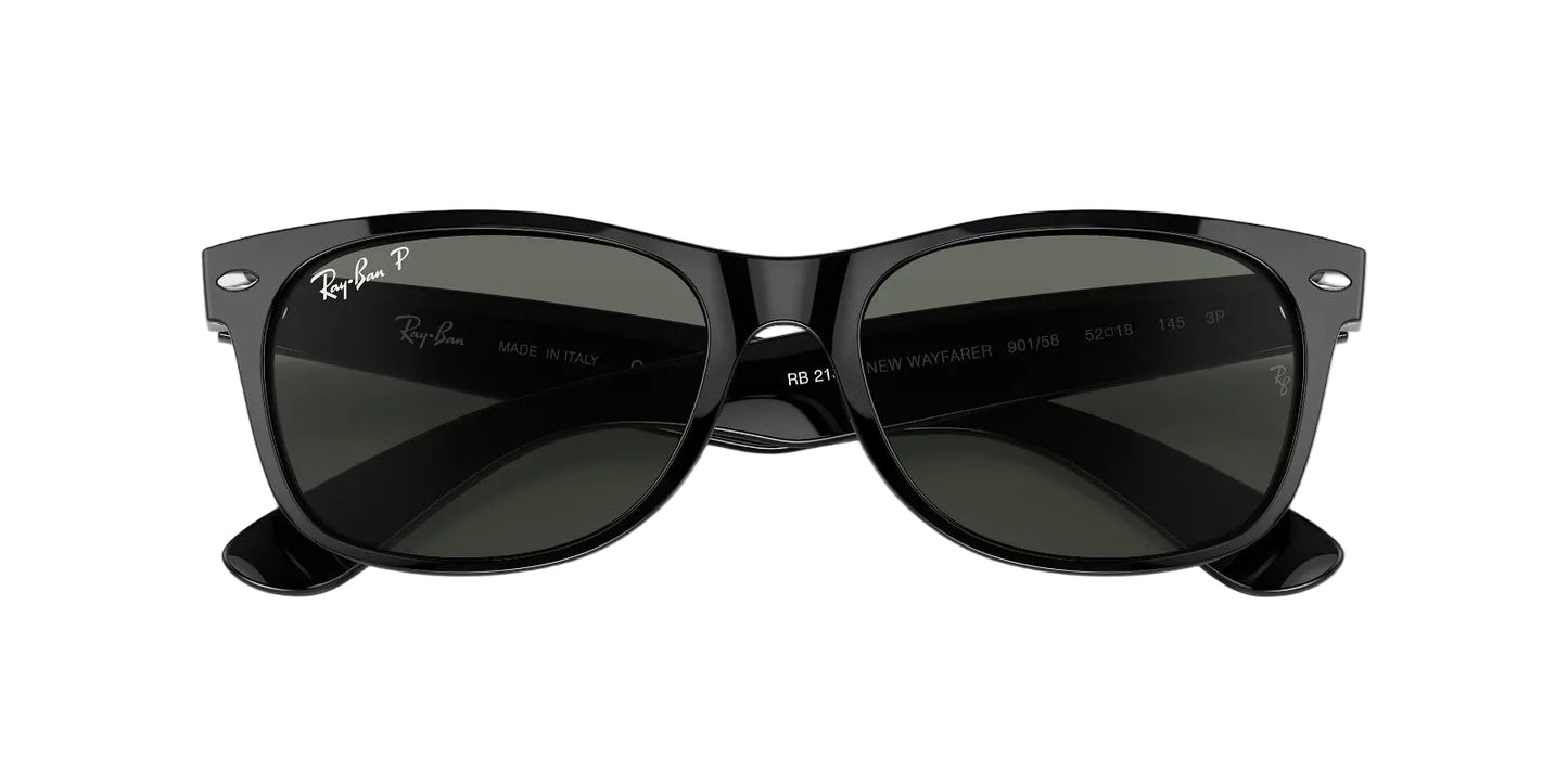 Ray-Ban Wayfarer Classic, Marco Negro, Cristal Verde — Unisex