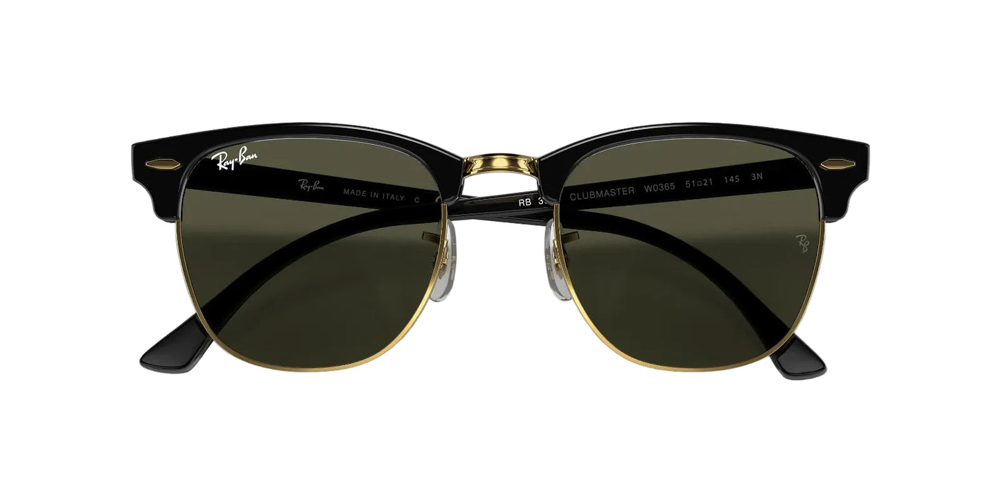 Ray-Ban Clubmaster Classic, Marco Negro/Dorado — Unisex