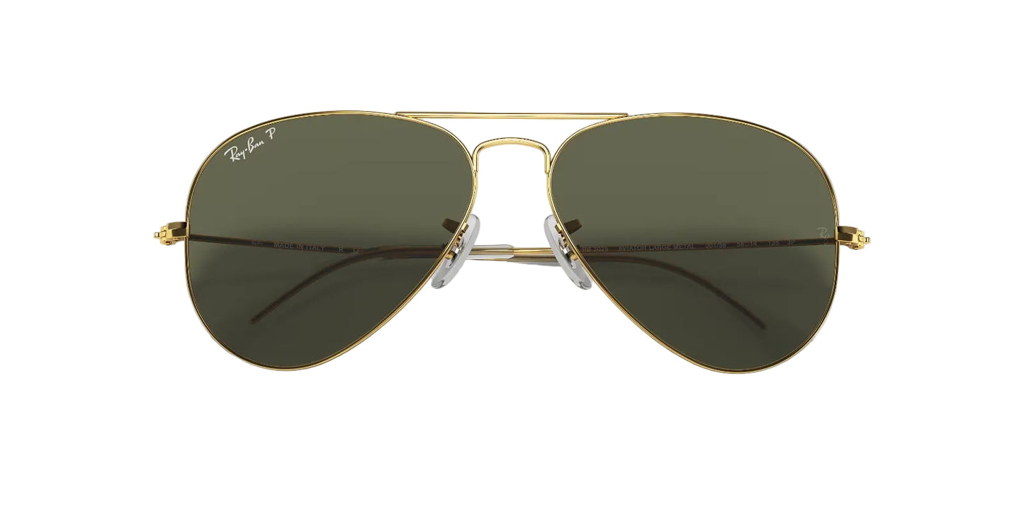 Ray-Ban Aviator, Marco Dorado, Cristal Verde — Unisex