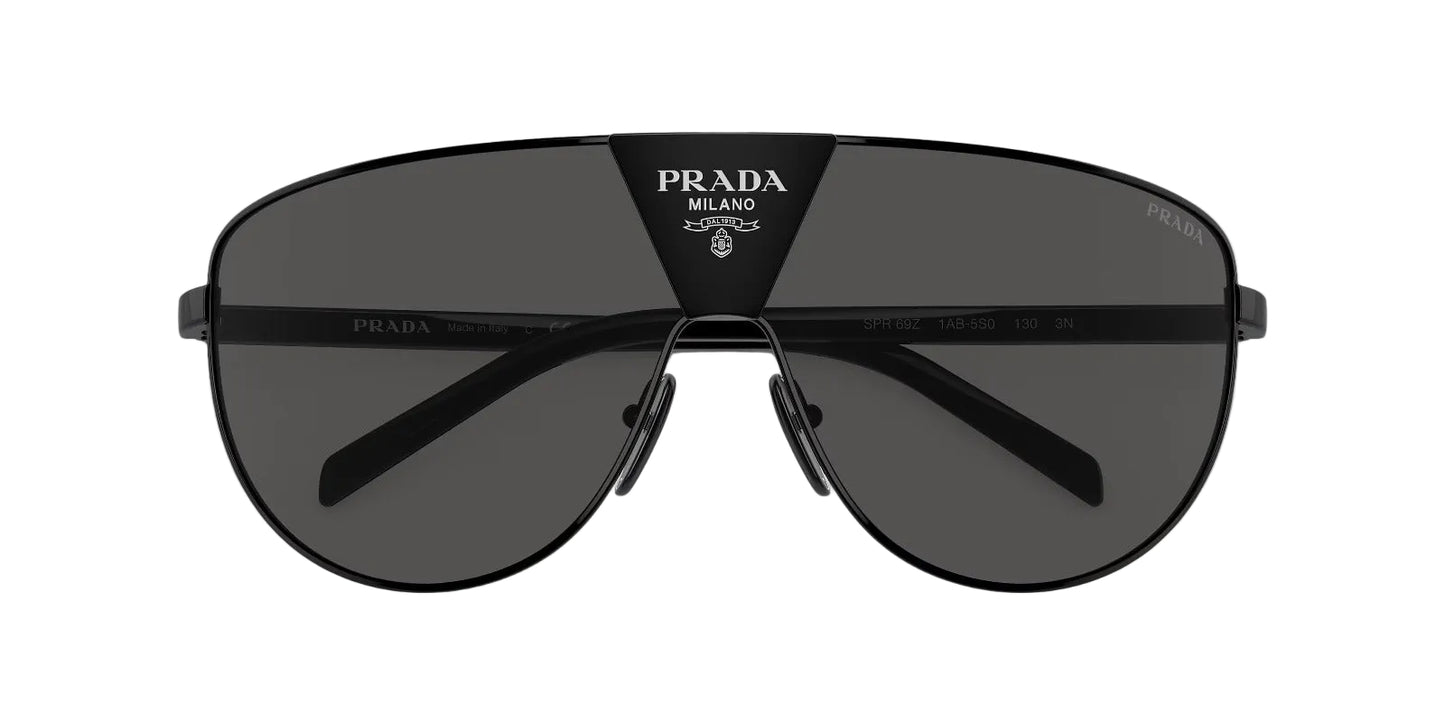 Prada Lentes de Sol, Marco Metal Negro — Caballero