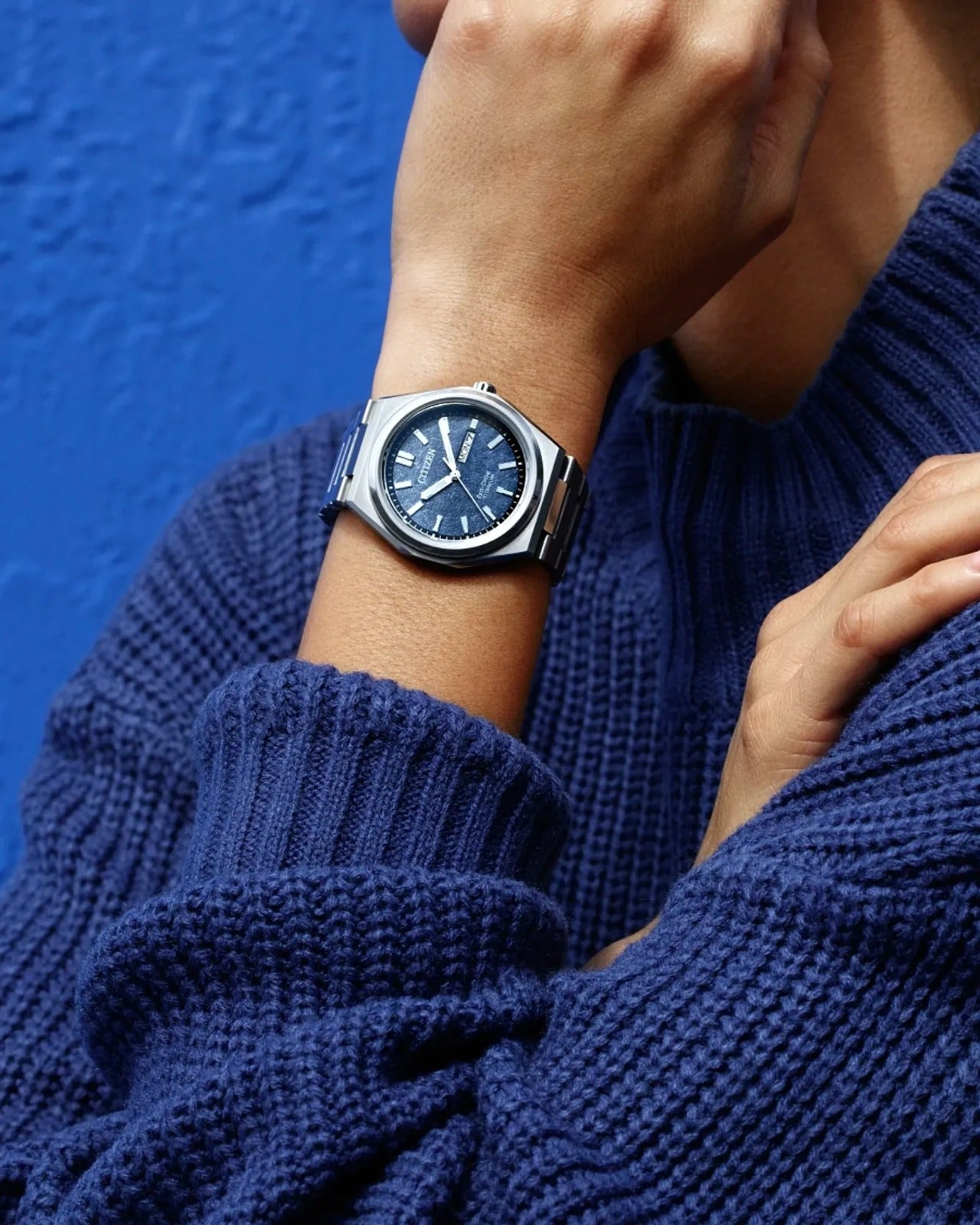 Citizen Súper Titanio Eco-Drive, Carátula Azul — Caballero