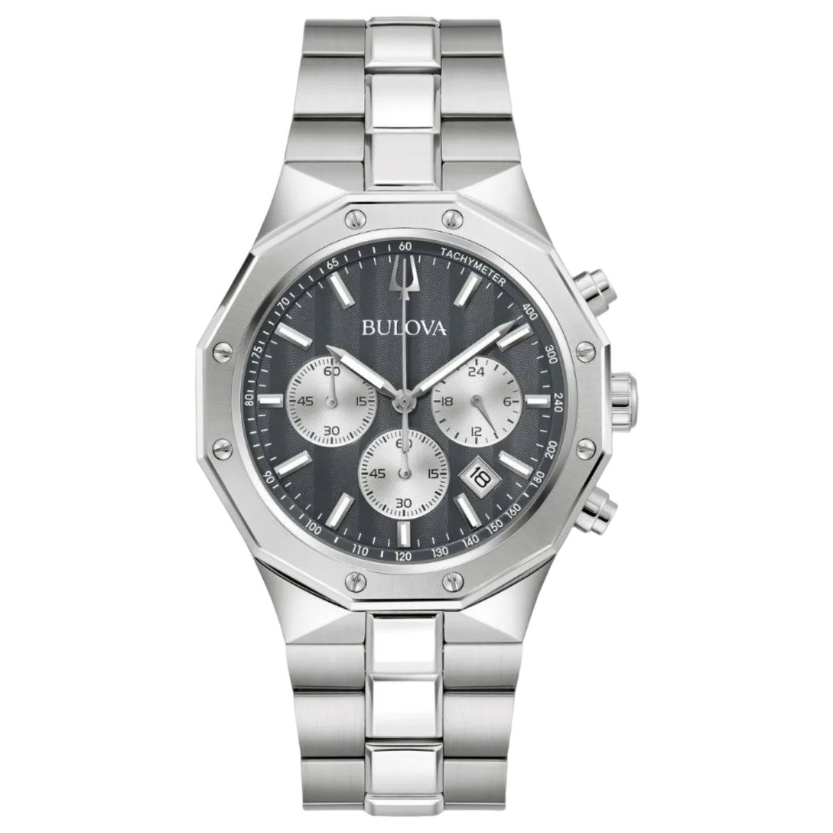 Bulova Classic Prestige Gris Guilloche, Cronógrafo — Unisex