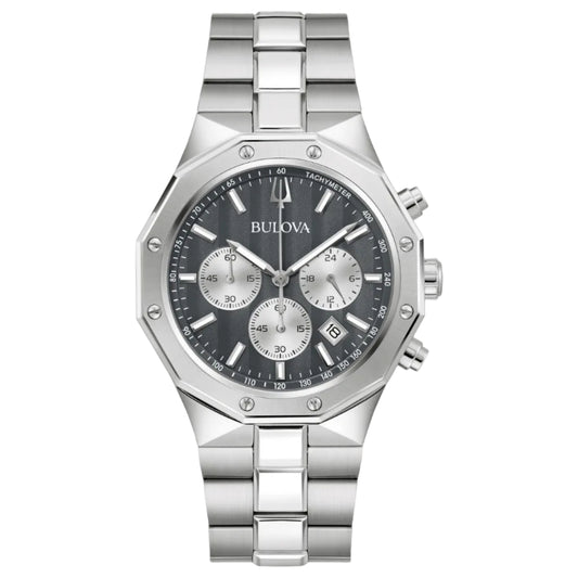 Bulova Classic Prestige Gris Guilloche, Cronógrafo — Unisex