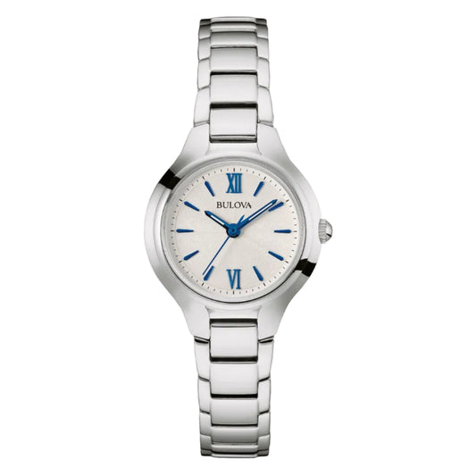 Bulova Sutton Caratula Plata, Índices Azules — Caballero
