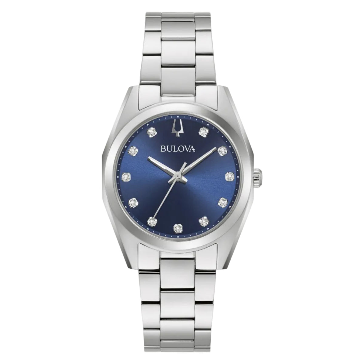 Bulova Surveyor Azul, Diamantes — Dama