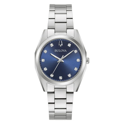 Bulova Surveyor Azul, Diamantes — Dama