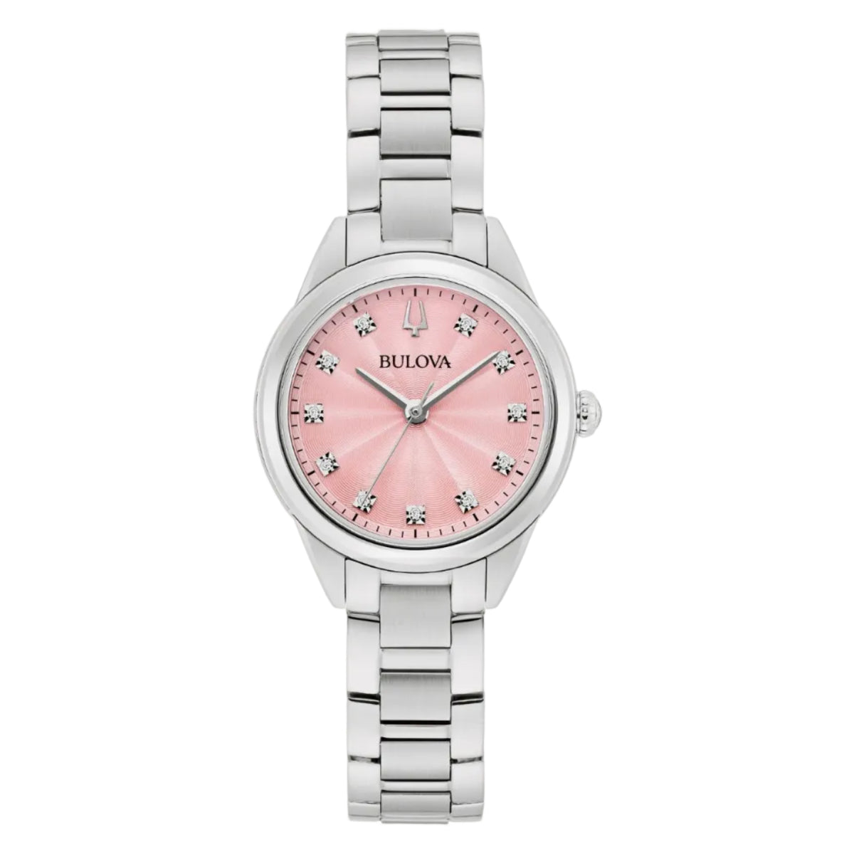 Bulova Sutton Rosa Texturizada, Diamantes — Caballero