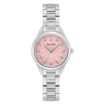 Bulova Sutton Rosa Texturizada, Diamantes — Caballero