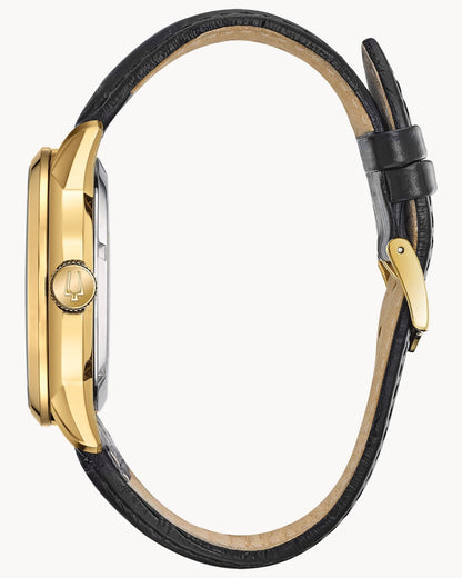 Bulova Sutton Automático, Esqueletada PVD Dorado — Caballero
