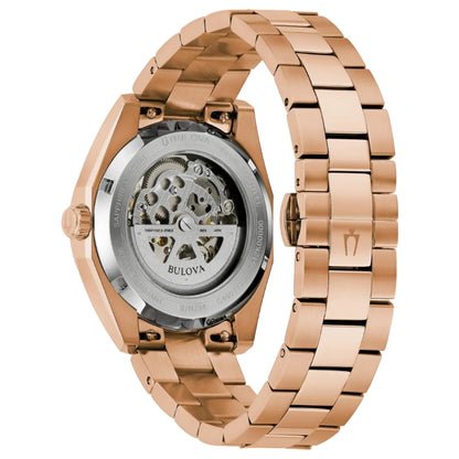 Bulova Surveyor Automático PVD Rosa, Carátula Púrpura — Caballero