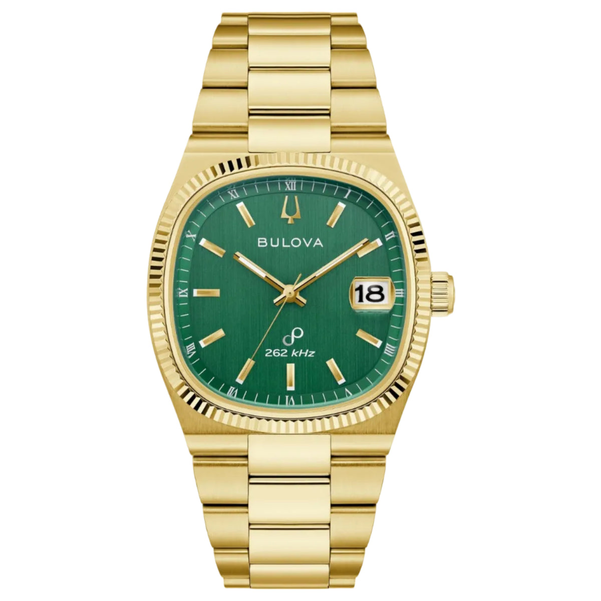 Bulova Super Seville PVD Dorado, Carátula Verde — Caballero