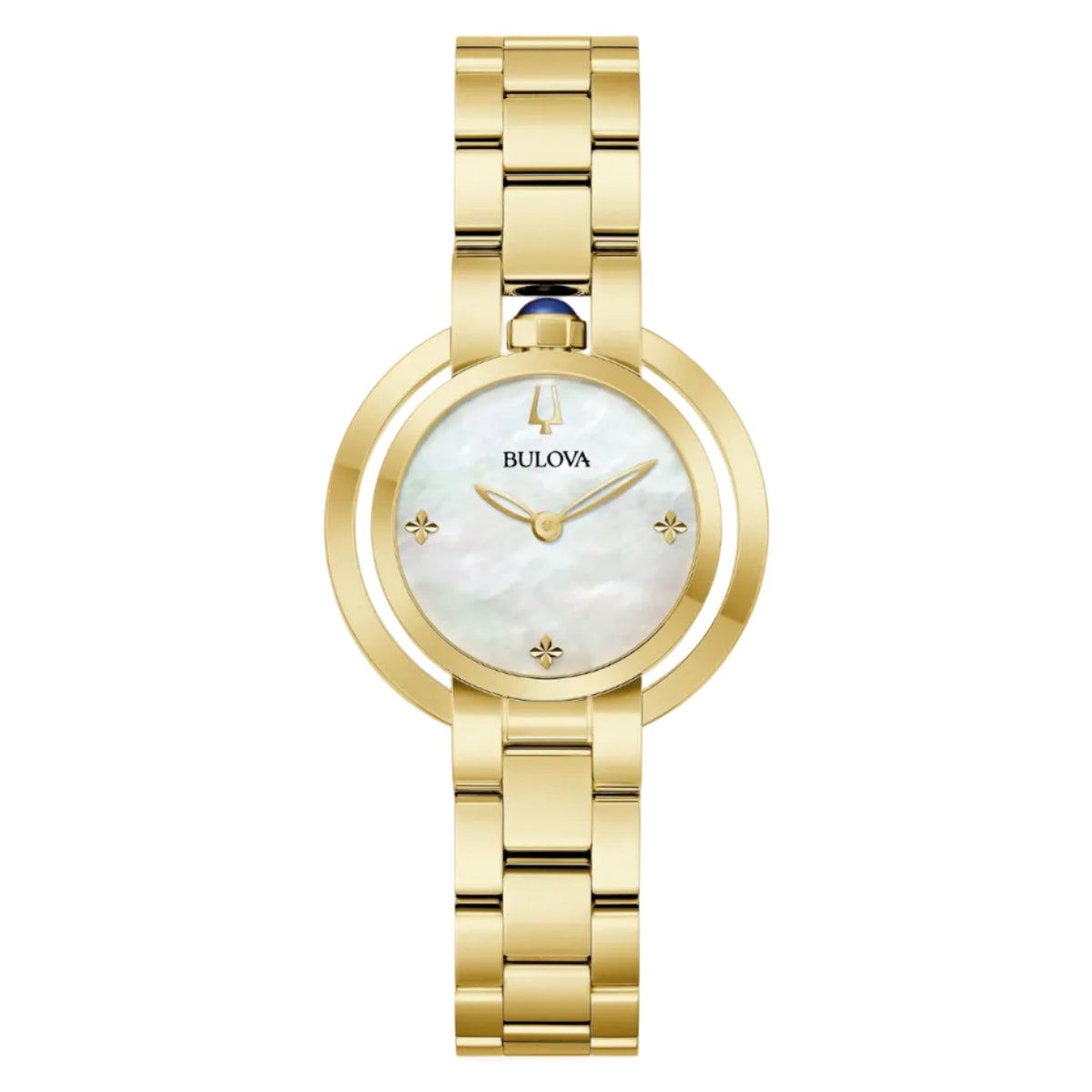 Bulova Rubaiyat Madre Perla, PVD Dorado — Caballero