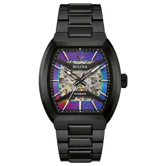 Bulova Máquina Arcoíris, PVD Negro Esqueletizado — Caballero