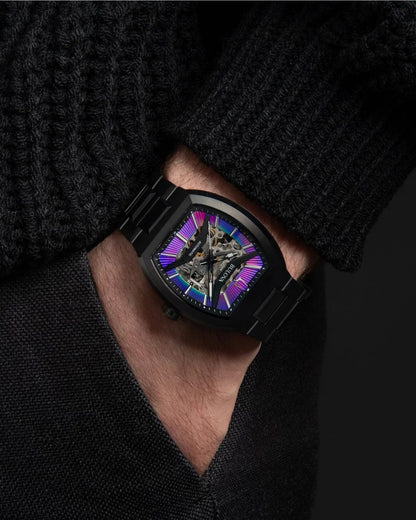 Bulova Máquina Arcoíris, PVD Negro Esqueletizado — Caballero