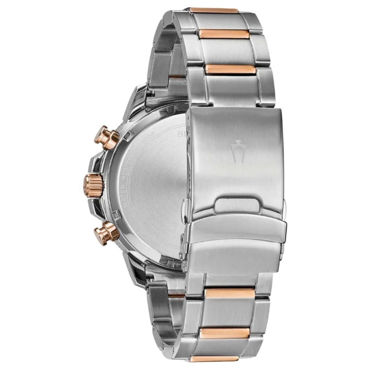 Bulova Marine Star Cronógrafo, PVD Rosa, Carátula Azul — Caballero