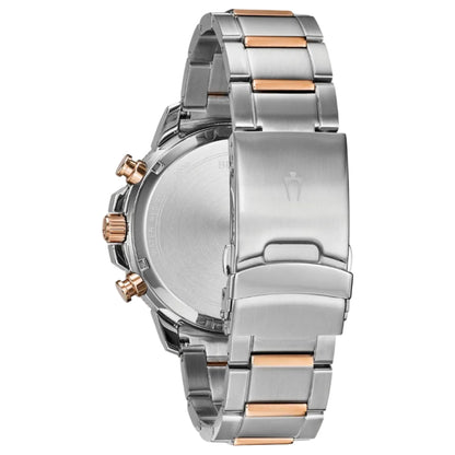 Bulova Marine Star Cronógrafo, PVD Rosa, Carátula Azul — Caballero
