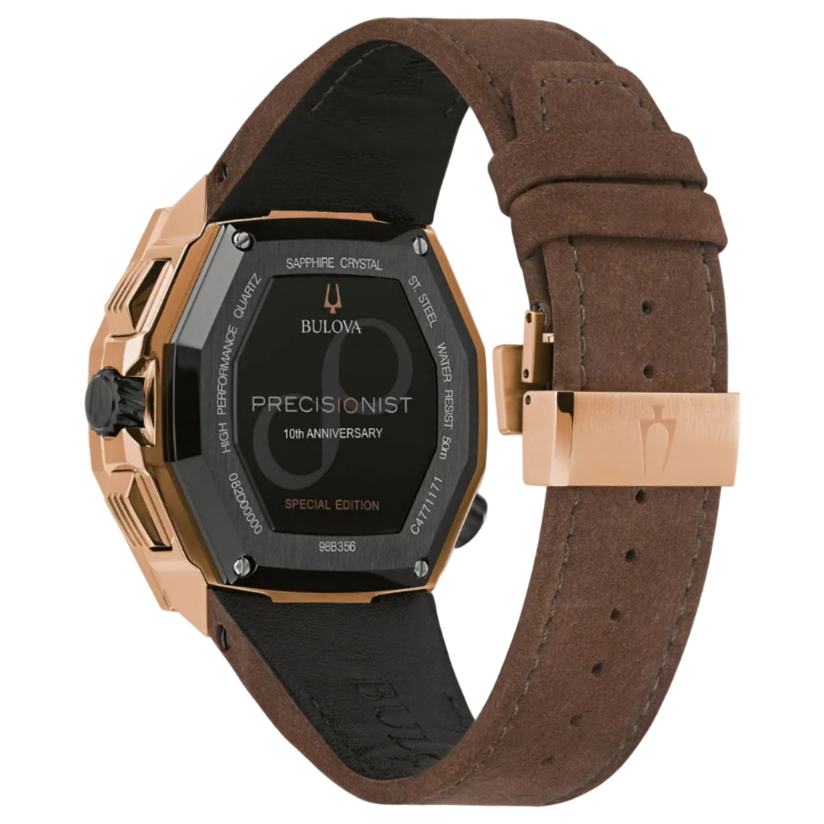 Bulova Precisionist Edición 10mo Aniversario, PVD Rosa — Dama