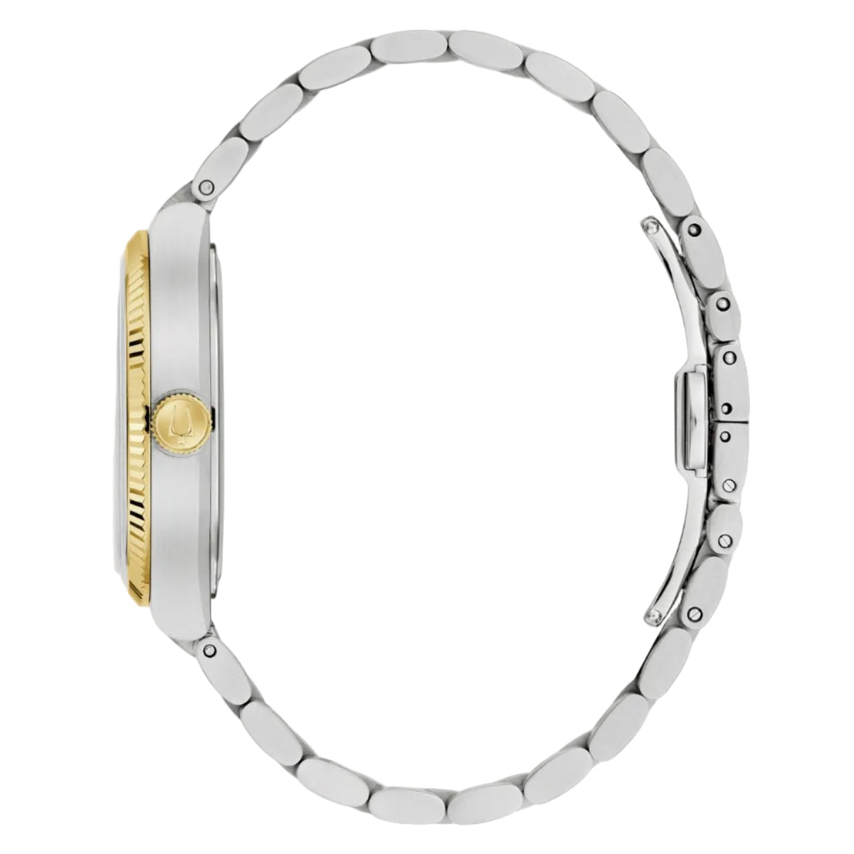Bulova Super Seville PVD Dorado, Carátula Negra — Dama