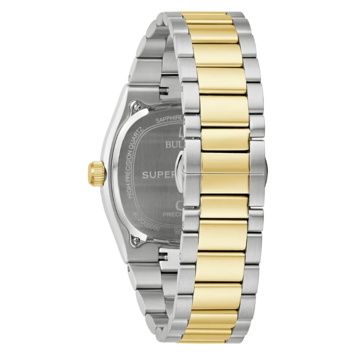 Bulova Super Seville PVD Dorado, Carátula Negra — Dama