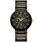 Bulova PVD Negro y Dorado, Carátula Negra — Caballero (98C149)