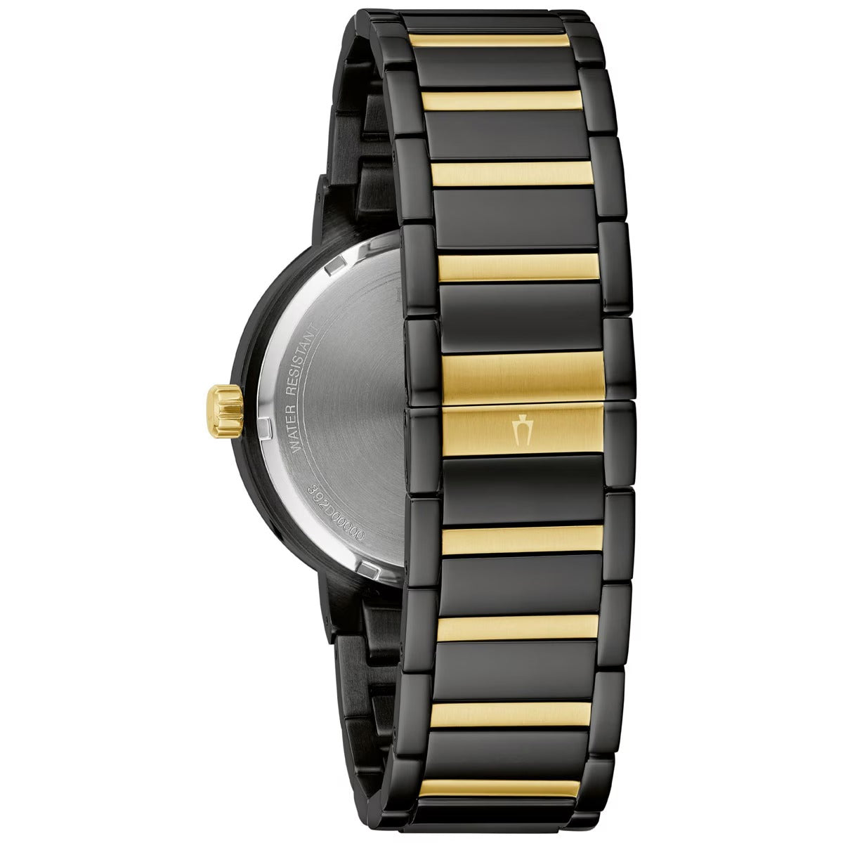 Bulova PVD Negro y Dorado, Carátula Negra — Caballero (98C149)