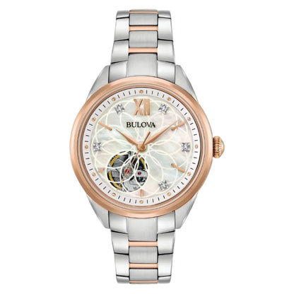 Bulova Sutton Automático Madre Perla, PVD Rosa — Caballero