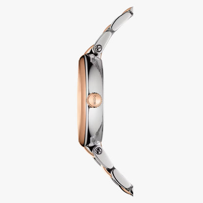 Mido Baroncelli Donna PVD Rosa, Carátula Plata con Diamantes — Dama