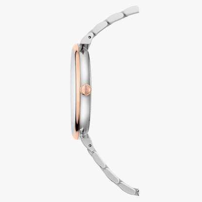 Mido Línea Dorada Bicolor PVD Rosa, Carátula Blanca — Caballero