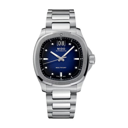 Mido Multifort TV Big Date Degradado Azul — Caballero