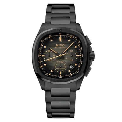 Mido Multifort TV Chronograph PVD Negro, Degradado Azul — Caballero