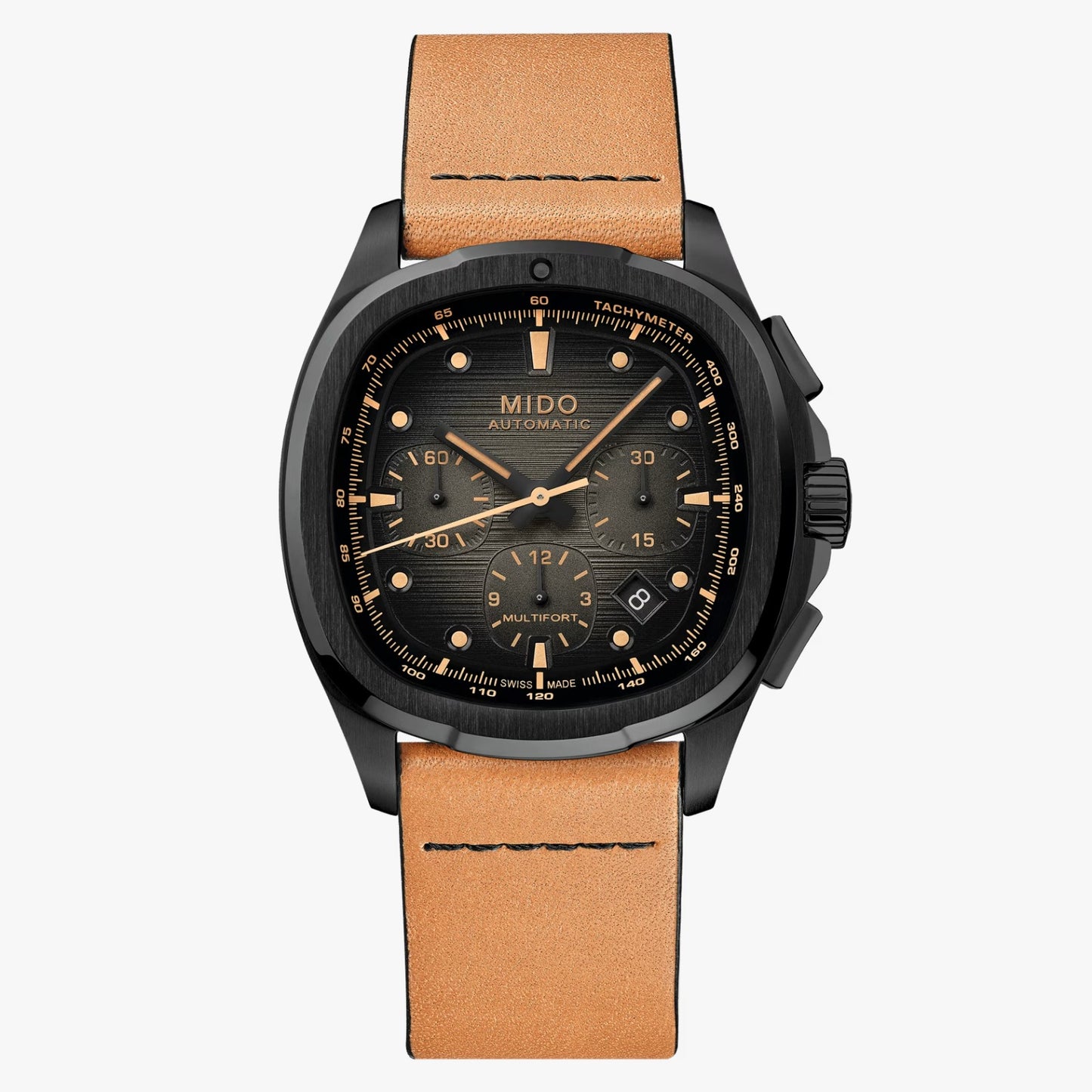 Mido Multifort TV Chronograph PVD Negro, Degradado Azul — Caballero