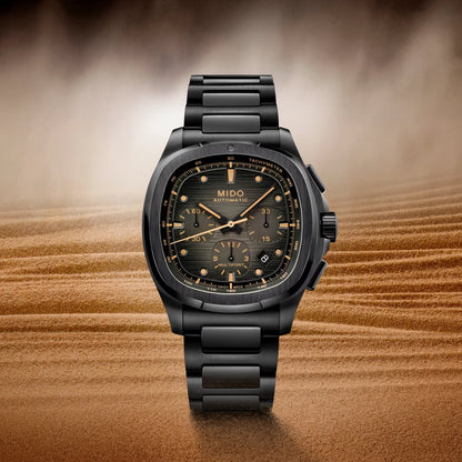 Mido Multifort TV Chronograph PVD Negro, Degradado Azul — Caballero