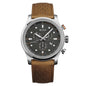 Mido Multifort Chronograph Carátula Gris, Correa Piel Marrón — Caballero