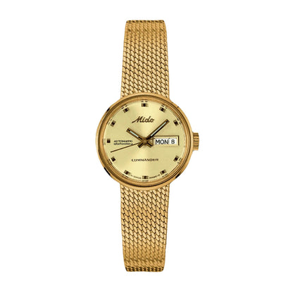 Mido Commander PVD Dorado, Carátula Dorada — Dama