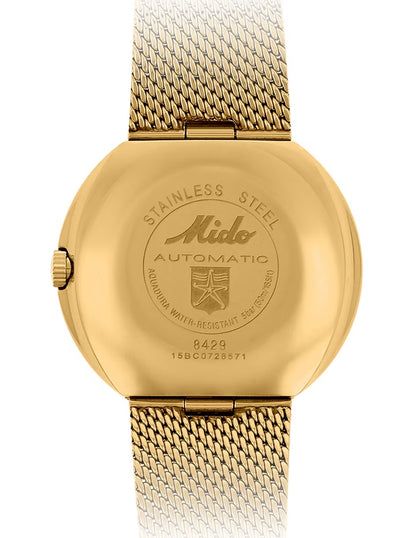 Mido Commander PVD Dorado, Carátula Dorada — Caballero