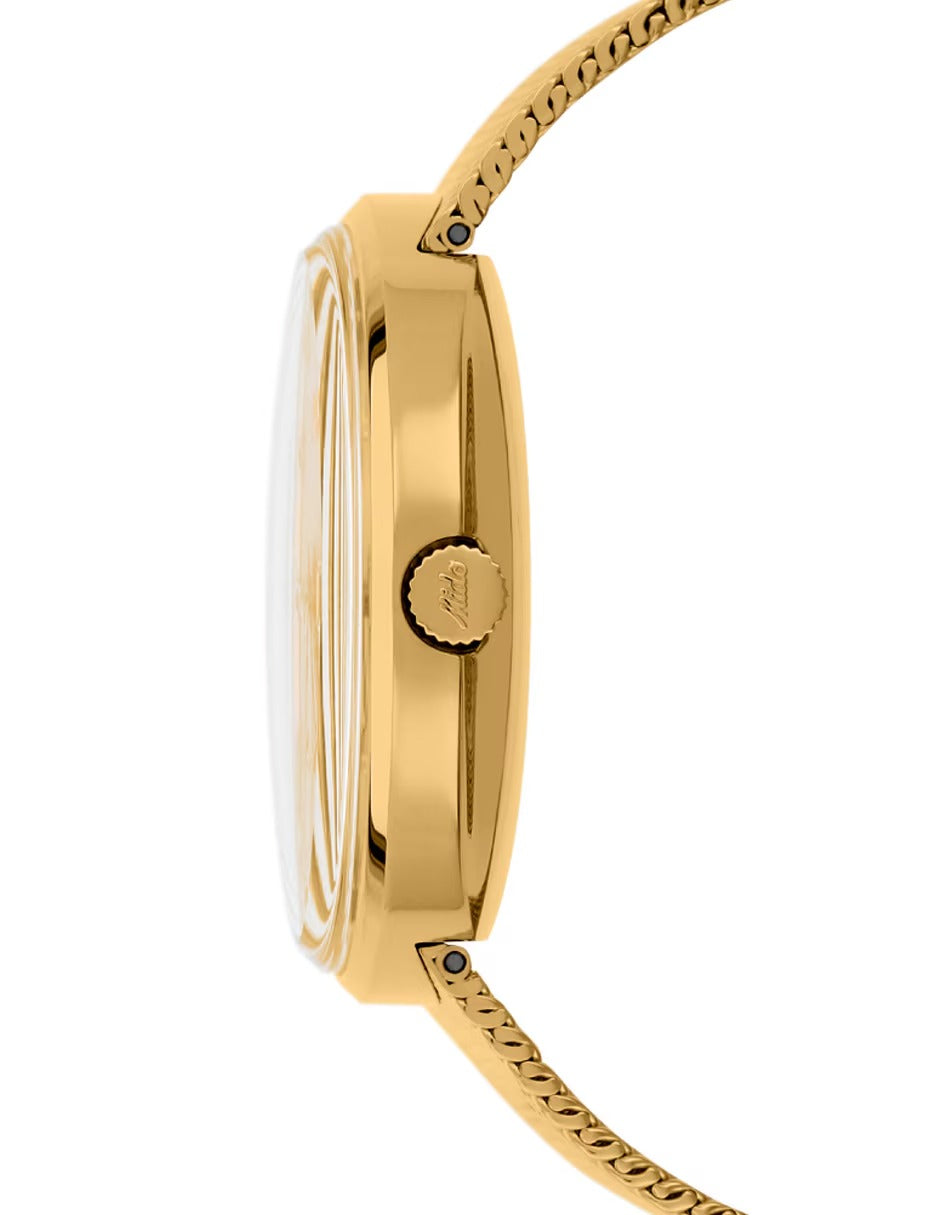 Mido Commander PVD Dorado, Carátula Negra — Caballero