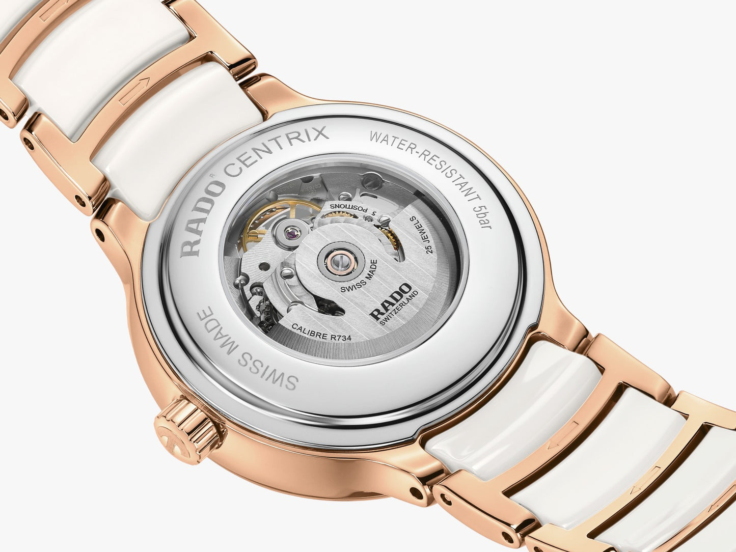 Rado Centrix Automatic Diamonds Open Heart PVD Rosa — Dama