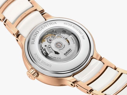 Rado Centrix Automatic Diamonds Open Heart PVD Rosa — Dama