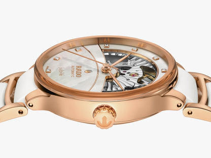 Rado Centrix Automatic Diamonds Open Heart PVD Rosa — Dama