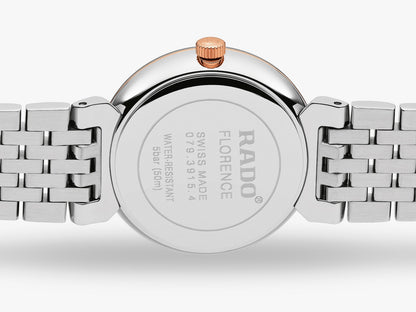 Rado Florence Classic Diamonds PVD Rosa, Carátula Beige — Dama