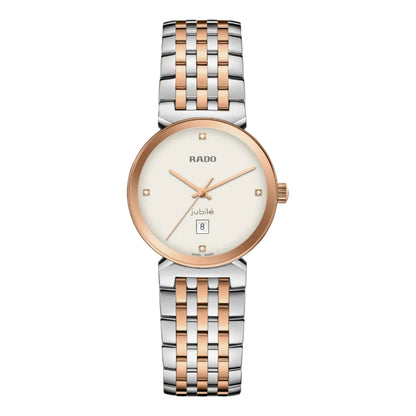 Rado Florence Classic Diamonds PVD Rosa, Carátula Beige — Dama