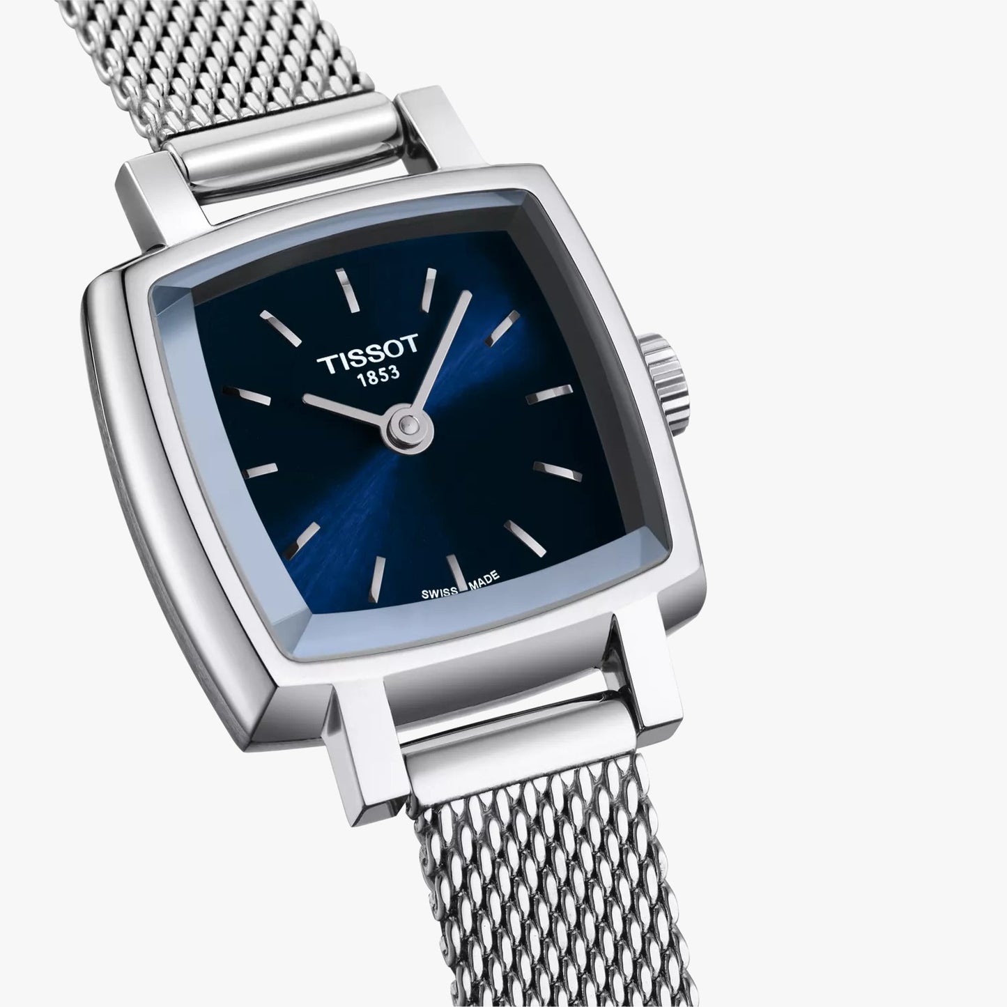 Tissot Lovely Square, Carátula Azul — Dama