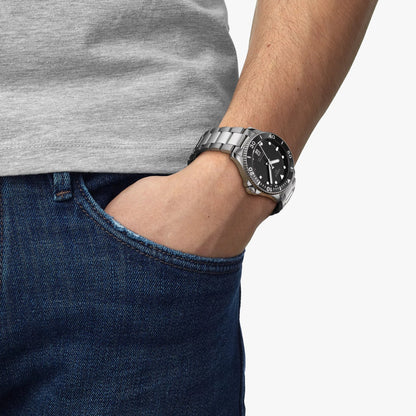 Tissot Seastar 1000, Carátula Negra — Caballero