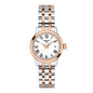 Tissot Classic Dream, Bicolor PVD Rosa, Carátula Blanca — Dama