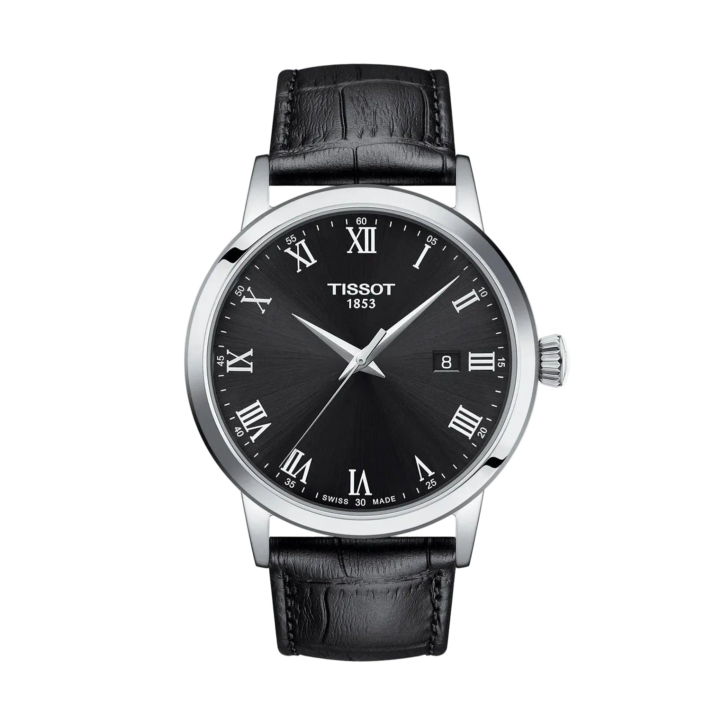 Tissot Classic Dream, Carátula Negra, Correa Piel — Caballero