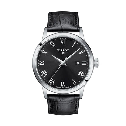 Tissot Classic Dream, Carátula Negra, Correa Piel — Caballero