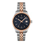 TISSOT BALLADE, Bicolor PVD Rosa, Carátula Azul — Dama